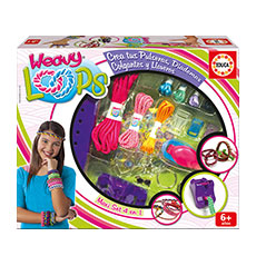 Weavy Loops maxi set 4 en 1: crea tus pulseras, diademas, colgantes y llaveros