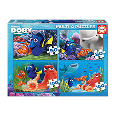 Multi 4 jigsaws of 50-80-100-150 pieces