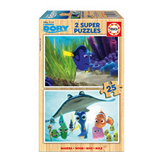 Wooden jigsaws 2x25 pieces