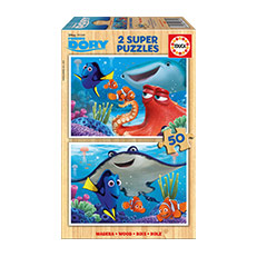 Wooden jigsaws 2x50 pieces