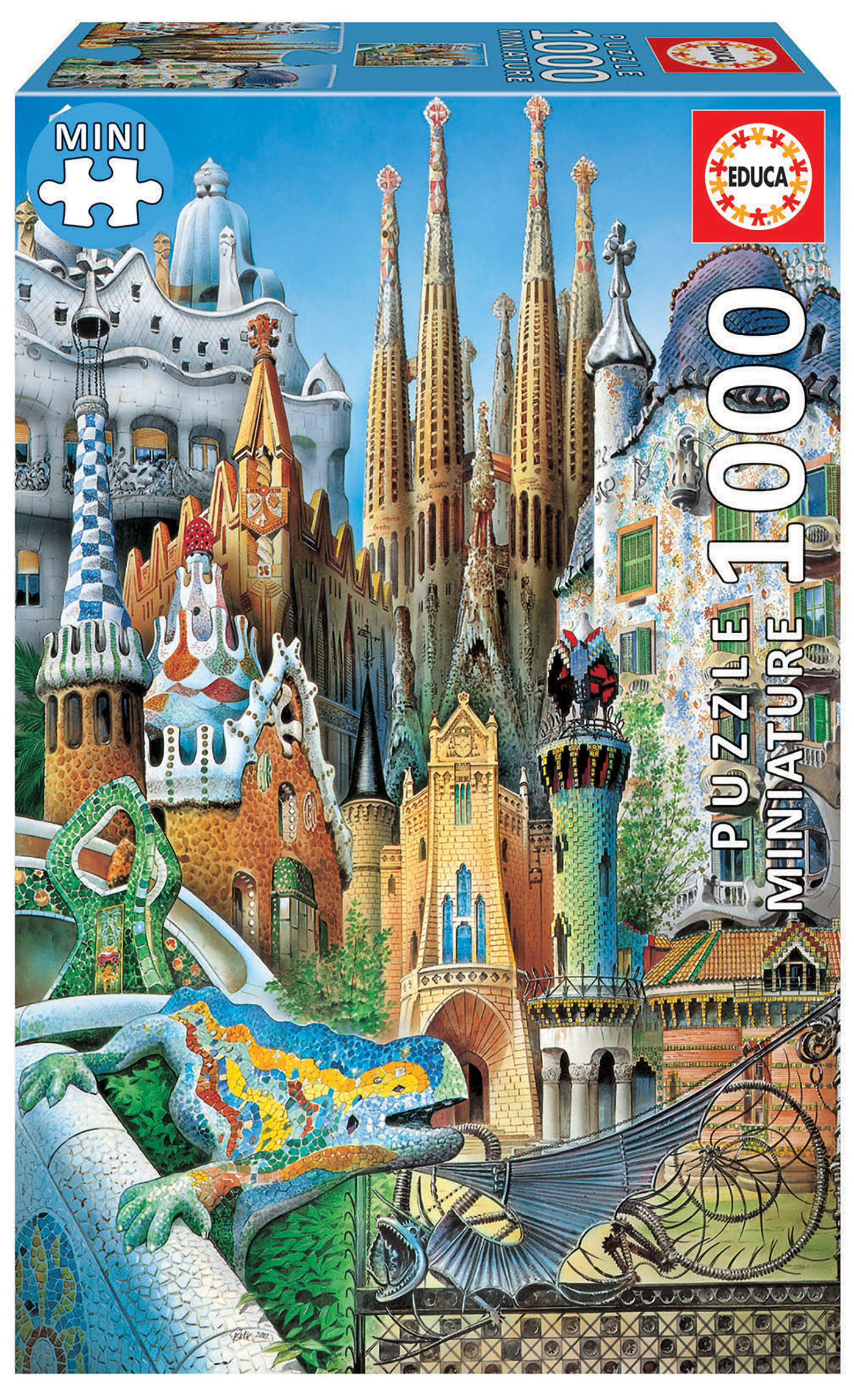 1000 Collage Gaudí Miniature - Educa Borras