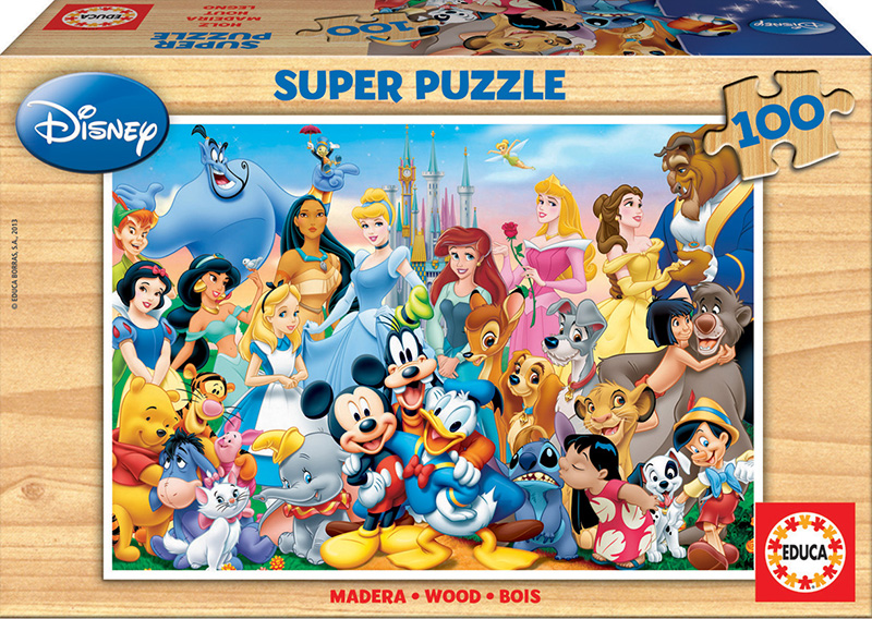 The wonderful World of Disney - Disney 100 pièces Puzzle en bois
