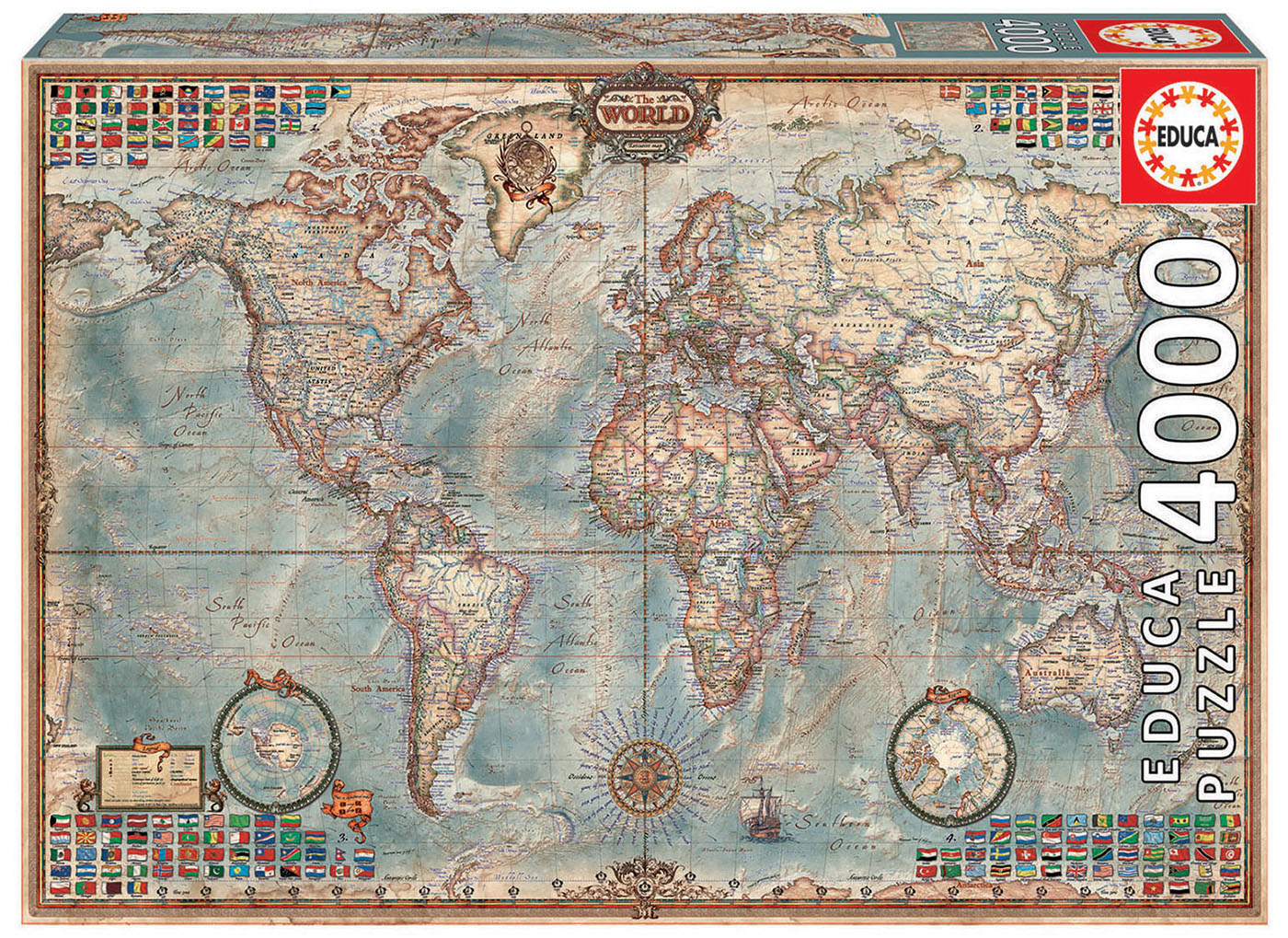4000 The world, executive map - Educa Borras