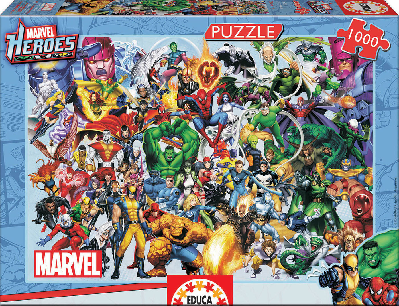 1000 Marvel heroes - Educa Borras