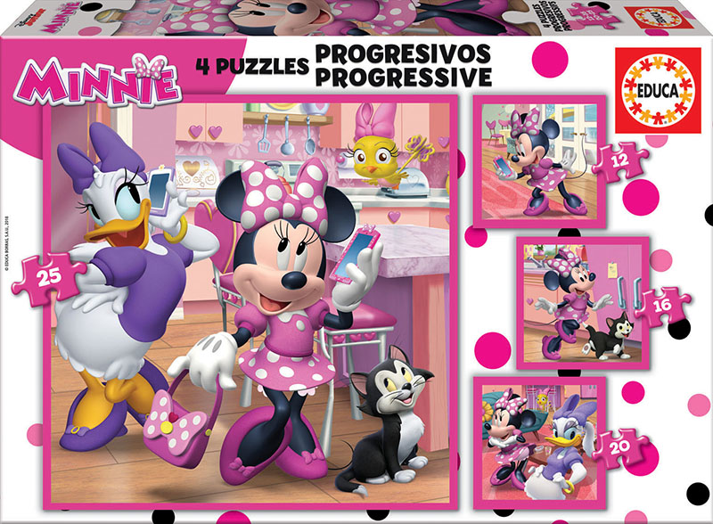 Educa - Coffret de 4 Puzzles Progressif 50-80-100-150 pièces Disney La  Reine Des Neiges II - Puzzle Educa Enfant - Animaux - Rue du Commerce
