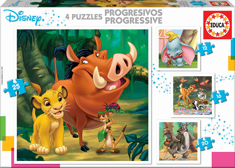 Puzzles Progressifs Disney Animals - Educa Borras