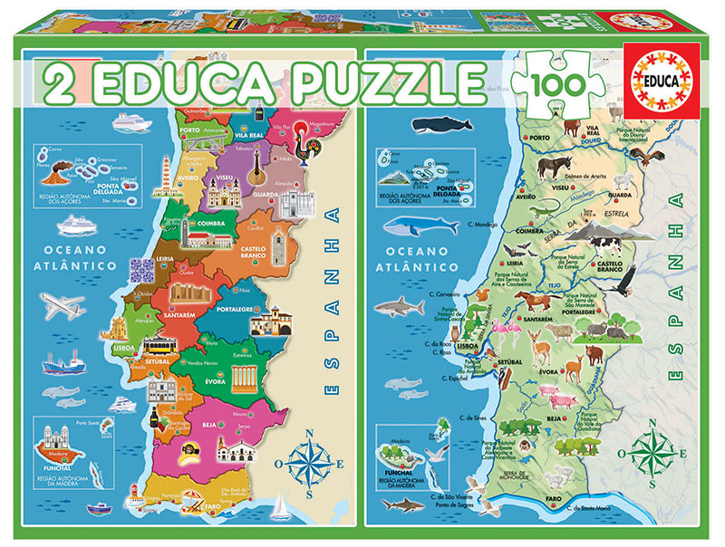 Jogo de mapa dos distritos portugueses