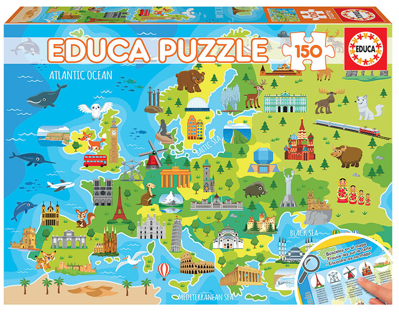 Puzzle 150 Pcs Mapa de Portugal - O Papagaio Sem Penas