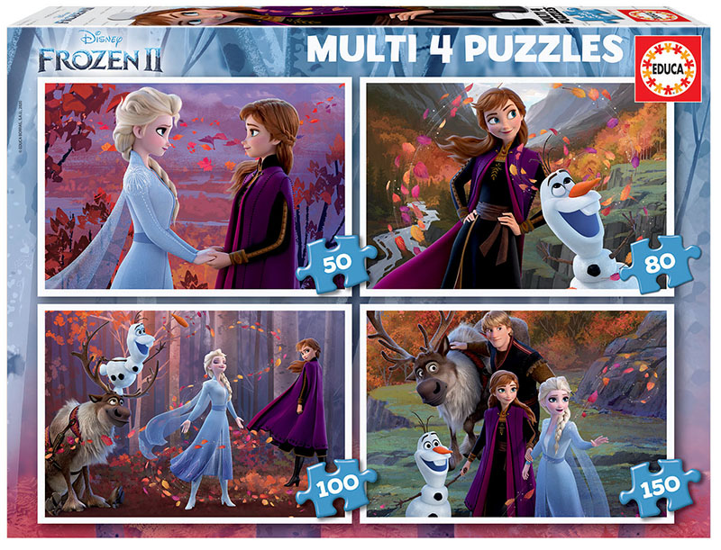 Educa borras Multi 4s Disney Princess 50-80-100-150 Pieces Wooden Puzzle  Multicolor