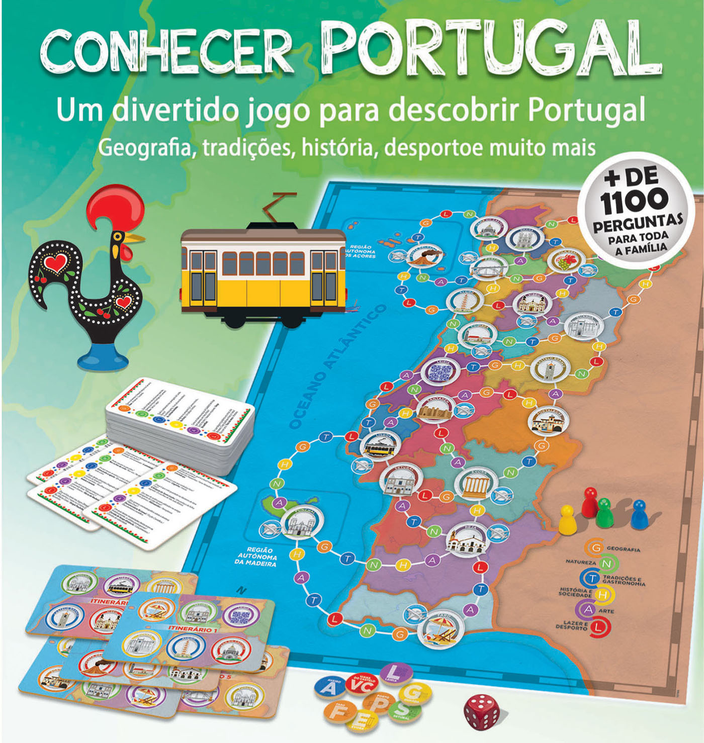 Jogos de tabuleiro portugueses sobre Portugal: actividades para fazer em  casa, Megafone