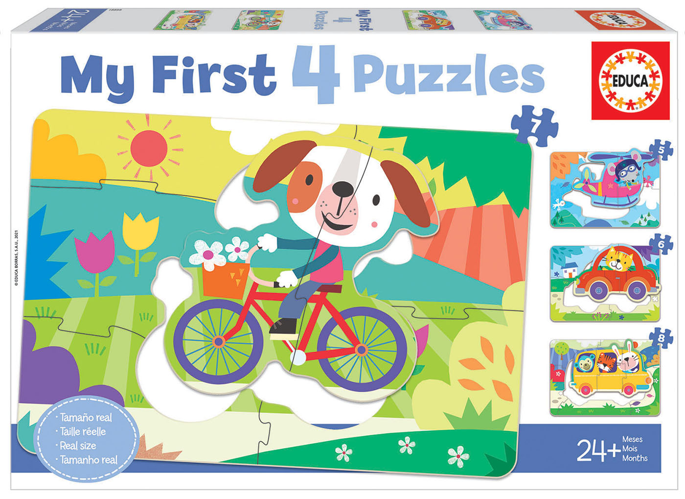 Baby puzzle : 5 puzzles de 2 à 4 pièces : La ferme - Educa - Rue