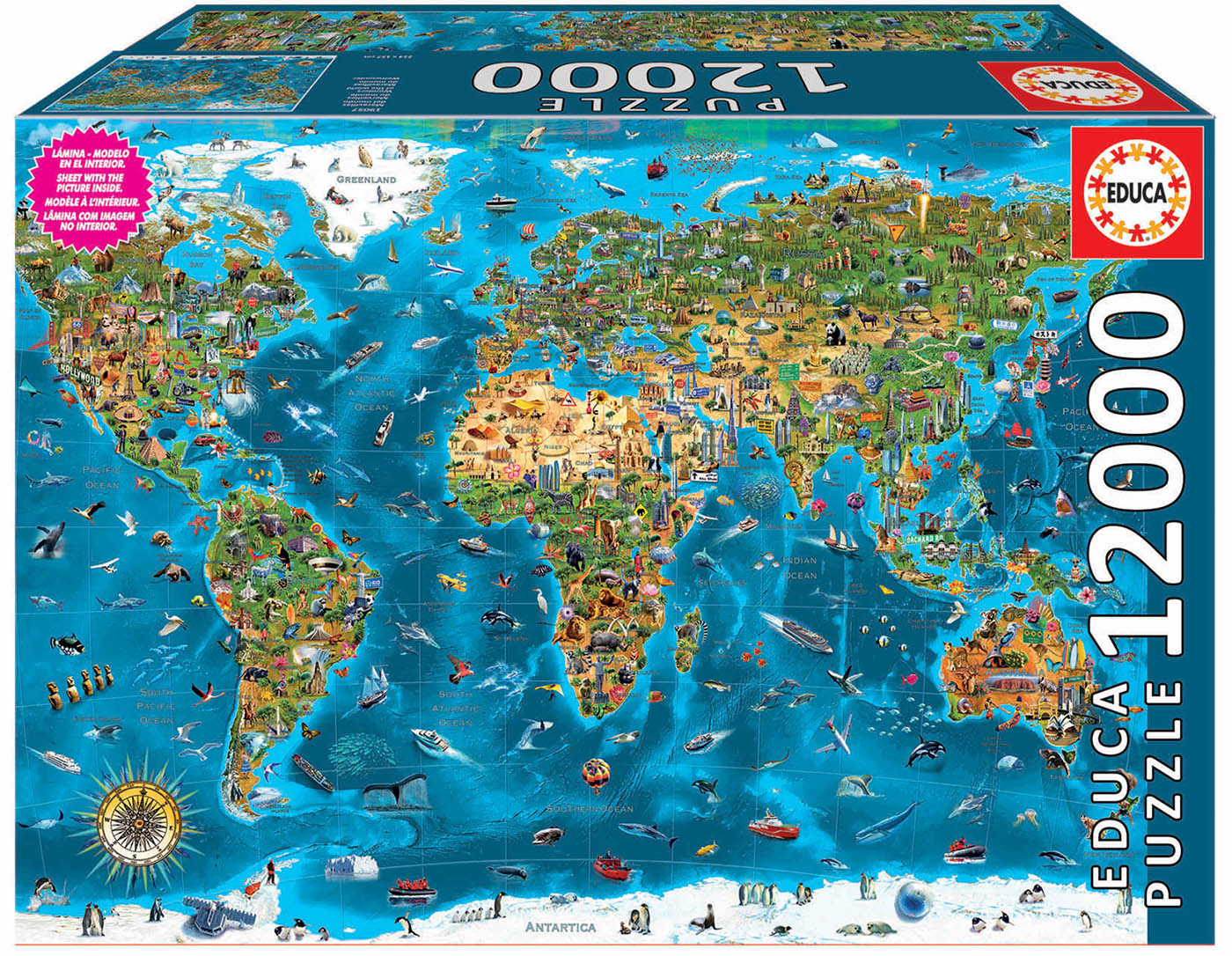 Puzzle carte du monde historique 4000 pièces