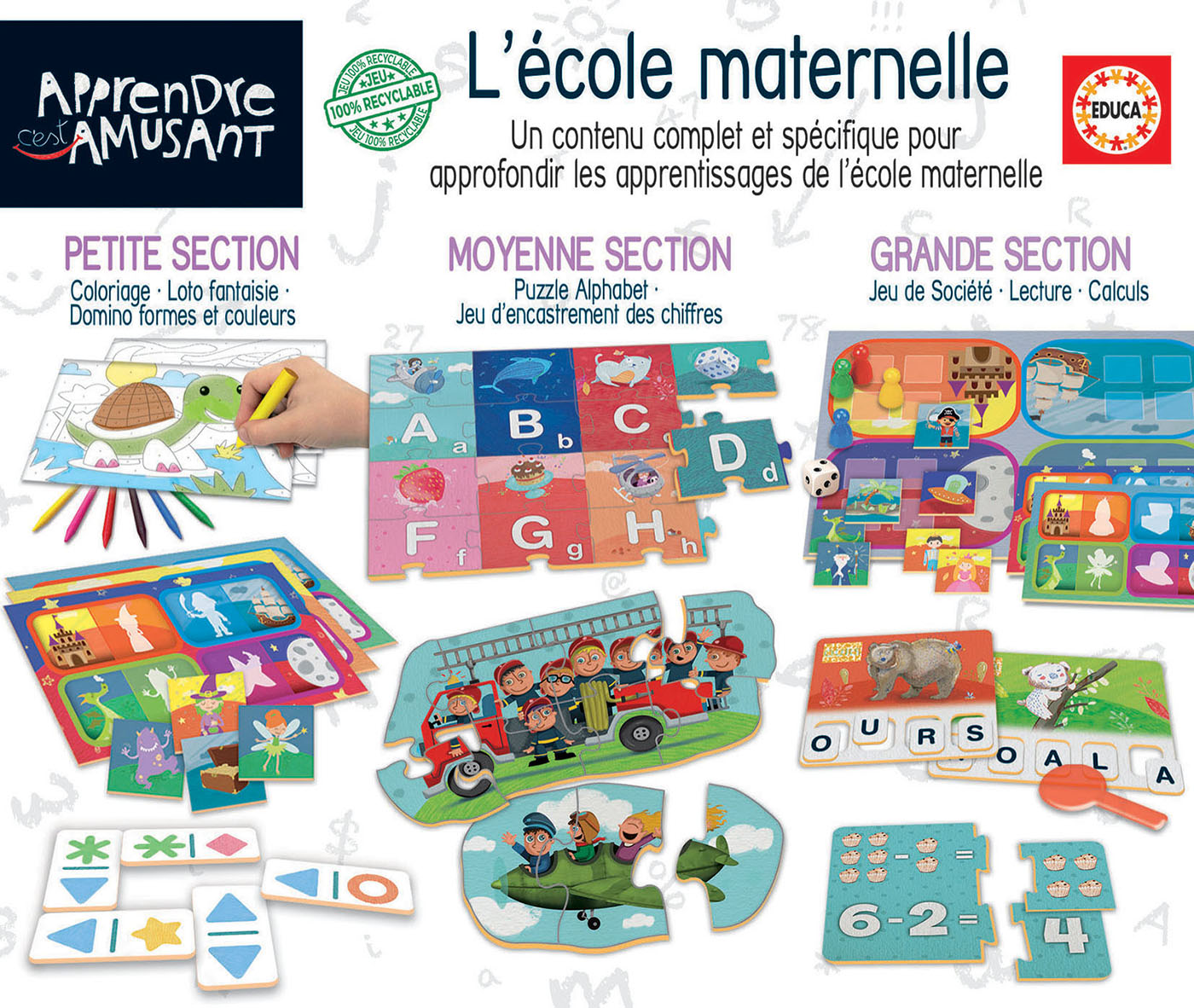 Kit Ecole Maternelle Apprendre C'est Amusant - Educa Borras