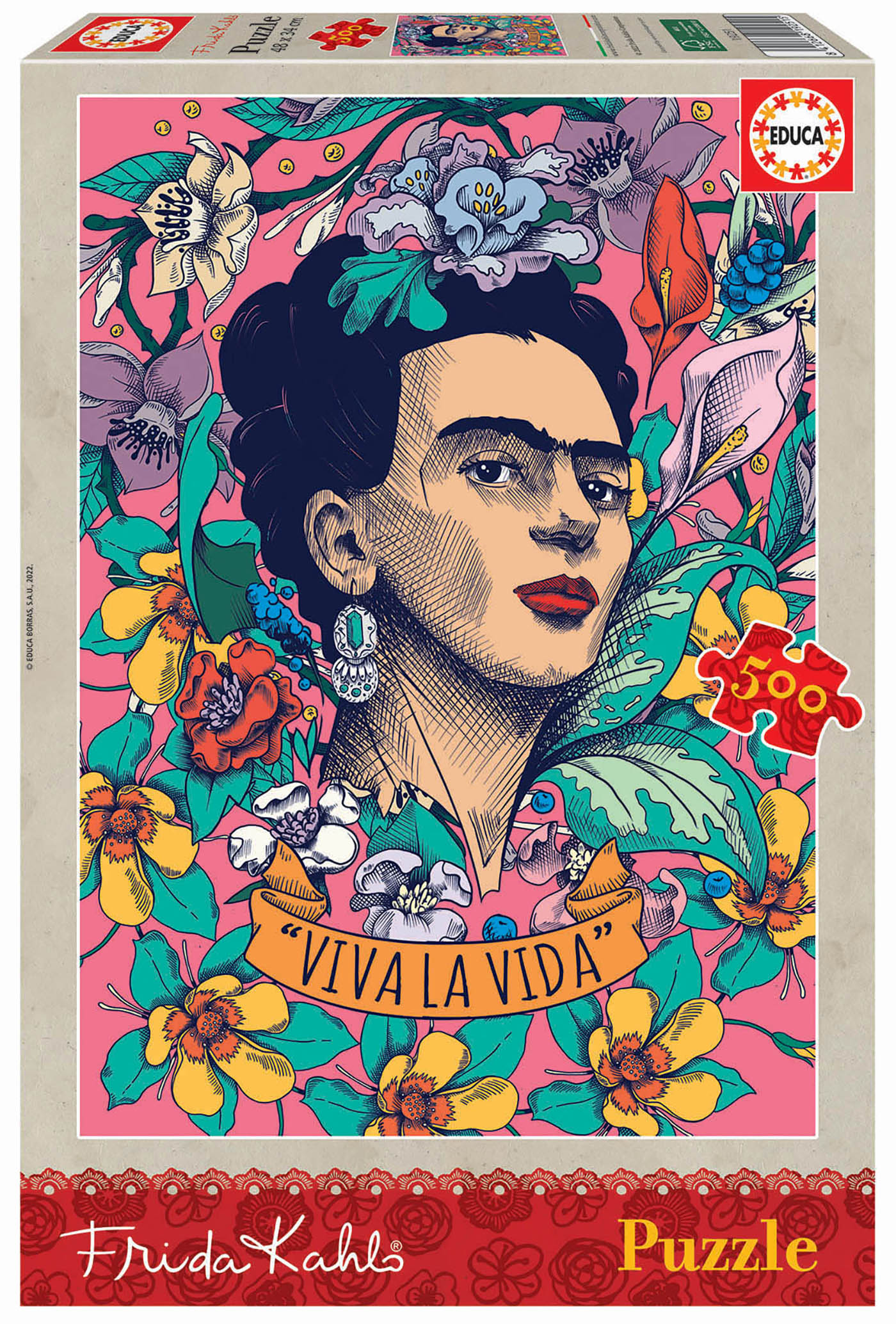 500 Viva La Vida Frida Kahlo Educa Borras