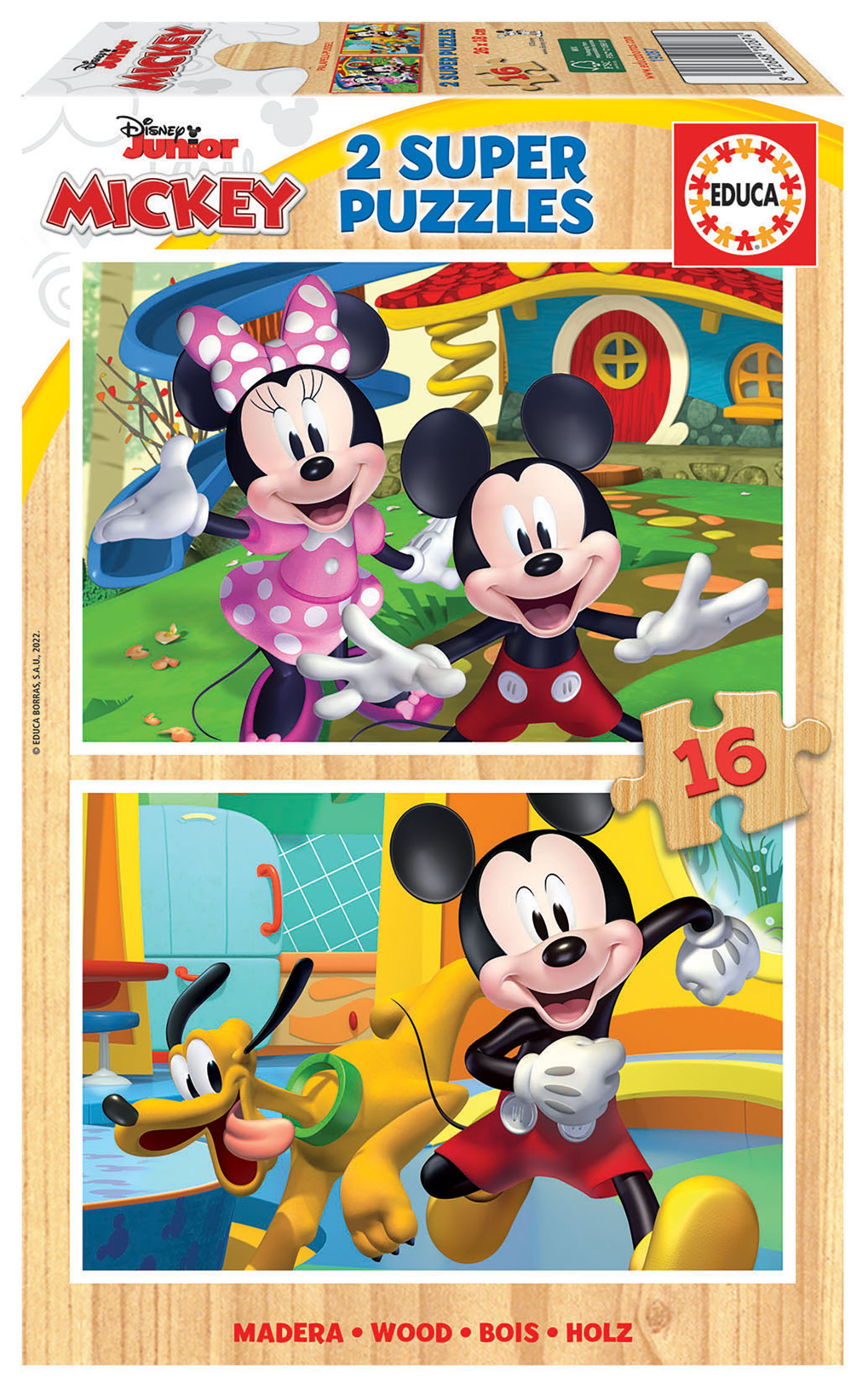 Educa borras Los Colores Mickey And Friends Wooden Puzzle Golden