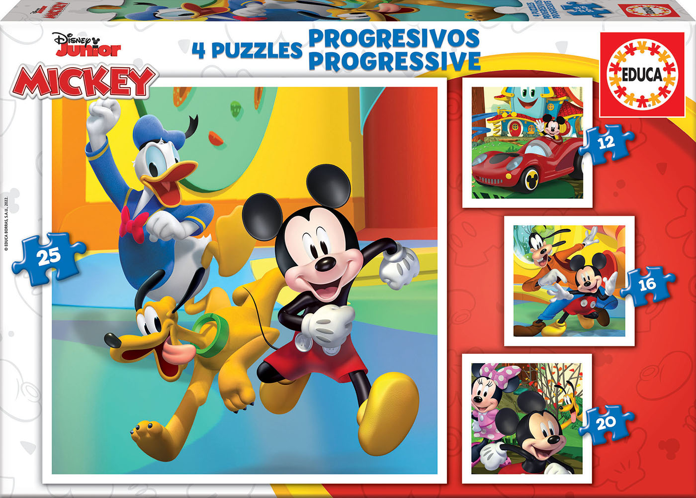 Puzzles Progréssifs Mickey & Friends 12+16+20+25
