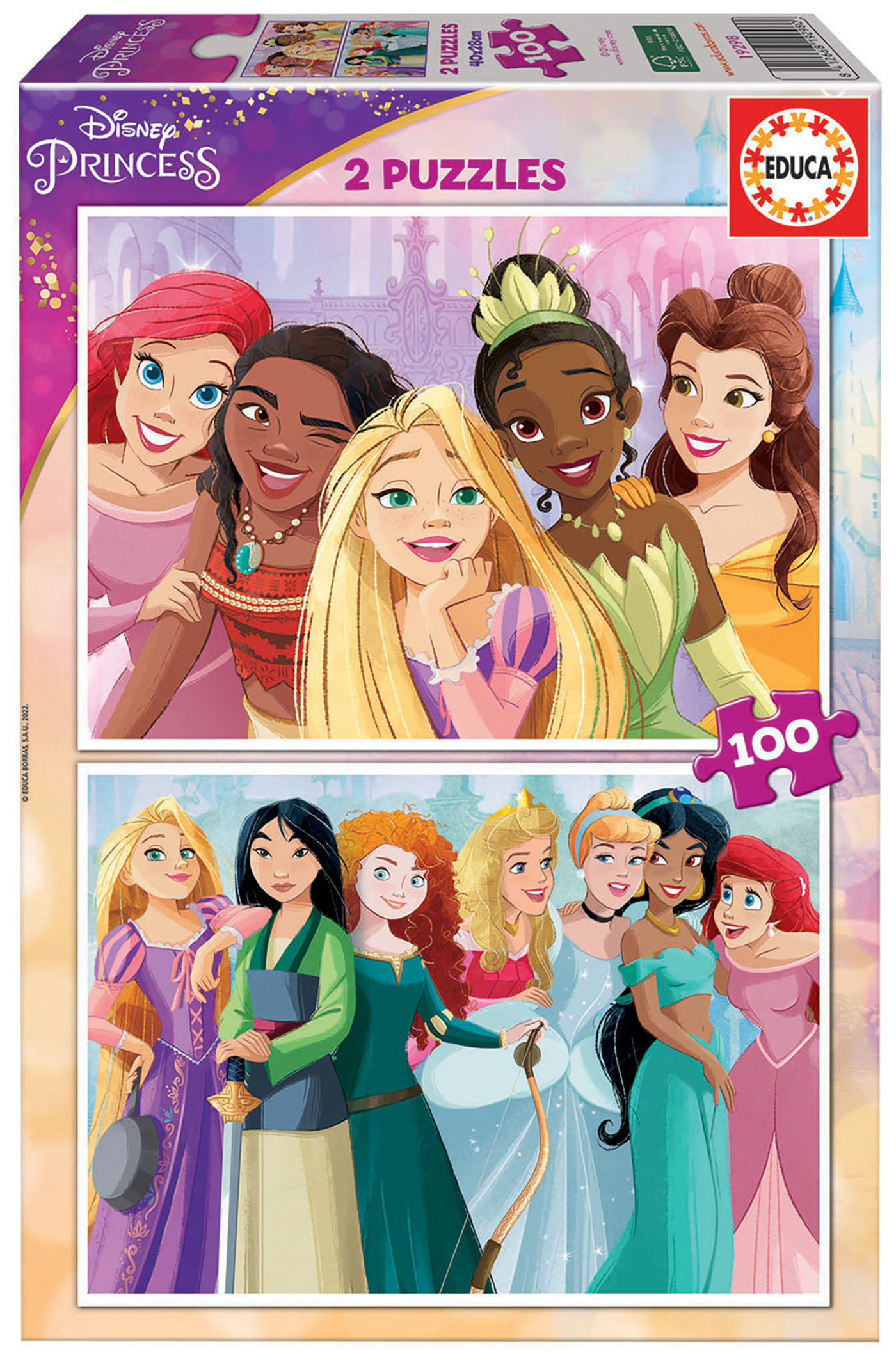 2x100 Disney Princess - Educa Borras