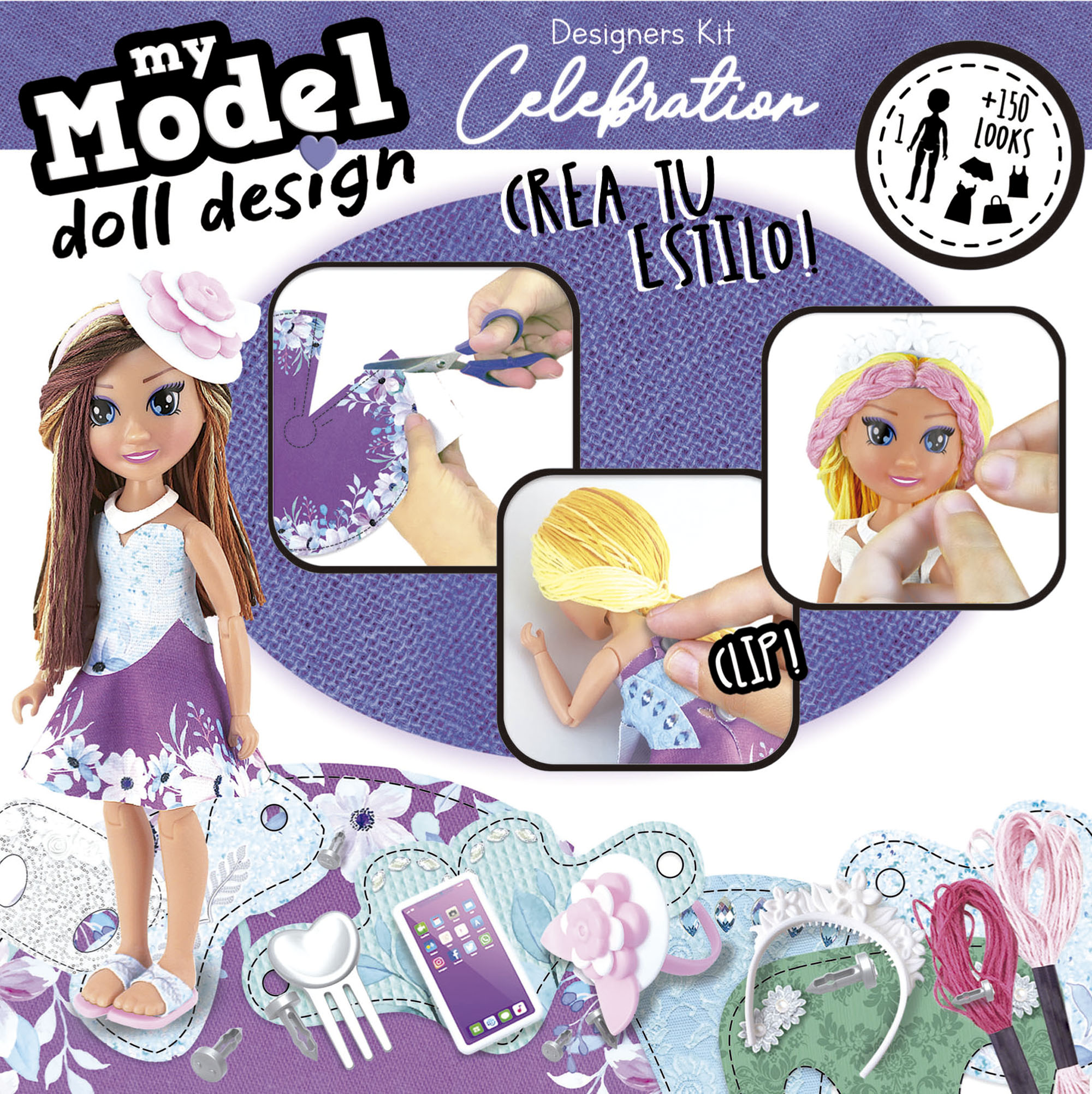 Educa My Model Doll Design Glam Chic 19170 Poupée DIY Poupée DIY Kit de  Bricolage pour Enfants à partir de 6 Ans : : Jeux et Jouets