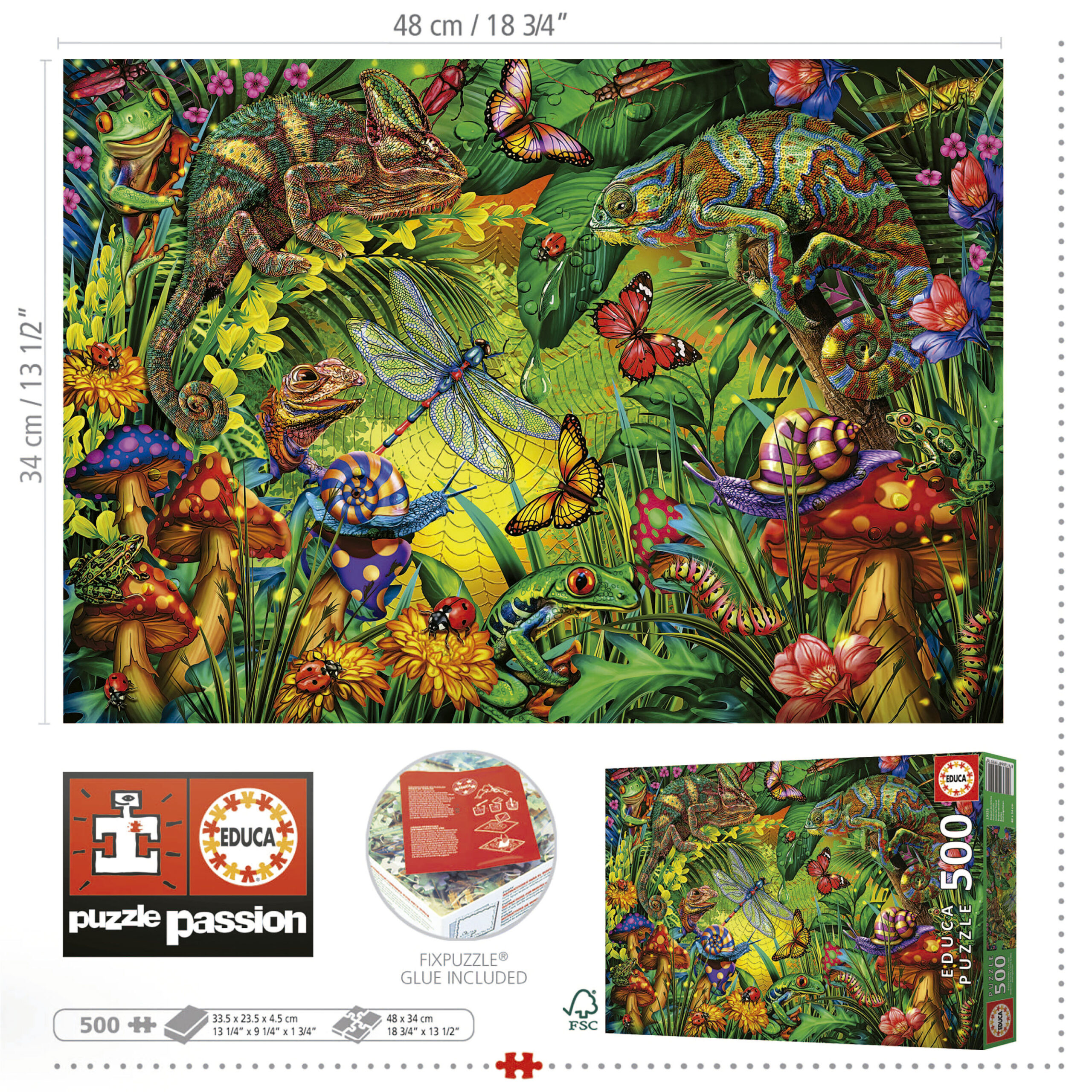 16€87 sur Puzzle 75 * 50cm 1000 morceaux de carte des plantes de la forêt  profonde - vert - Puzzle - Achat & prix