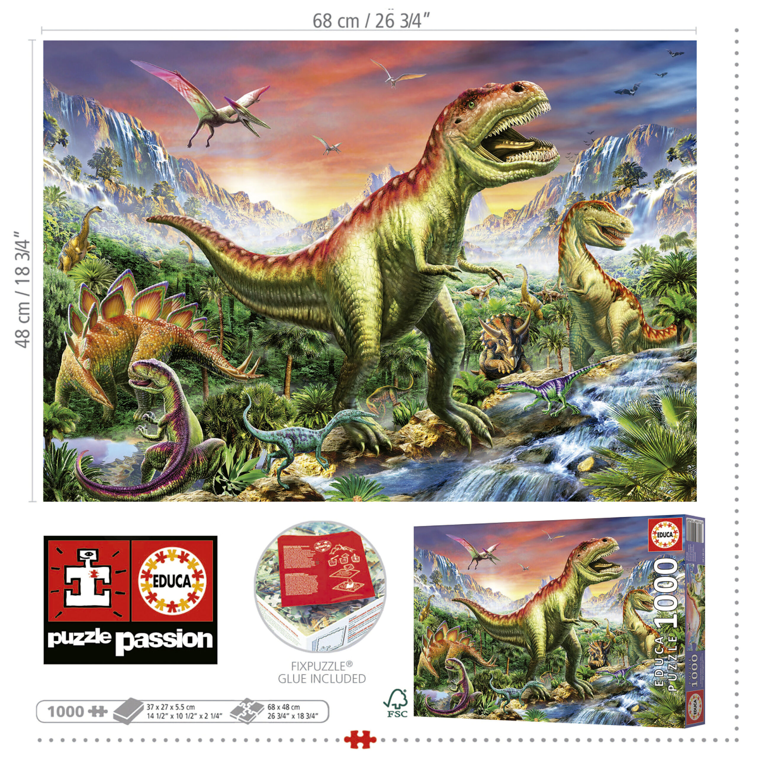  Educa Children's 2000 Mount Fuji Japan Puzzle : Toys & Games