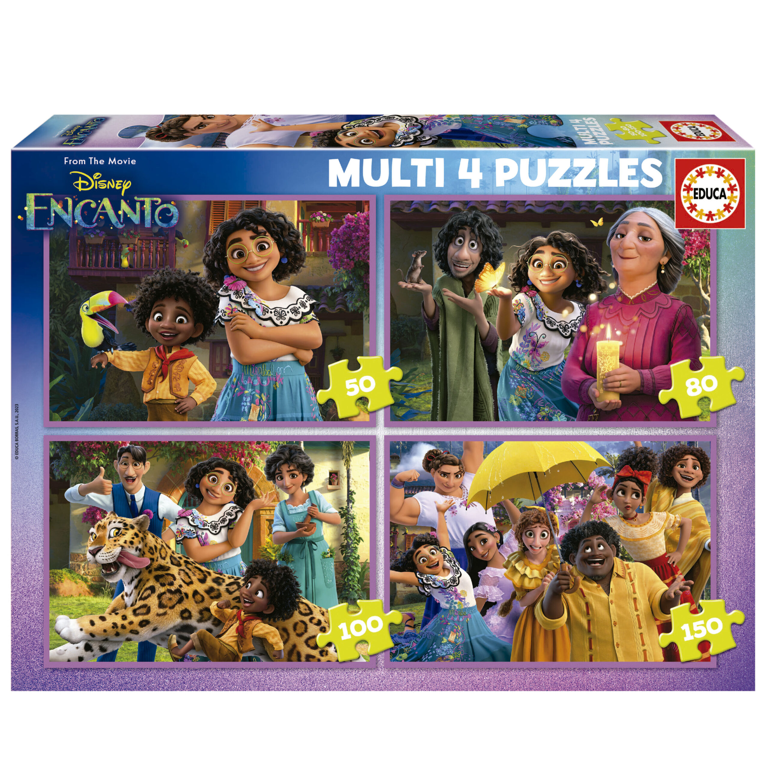 Multi 4 Puzzles Clásicos Disney (Aladdin, Jungle Book, Alicia