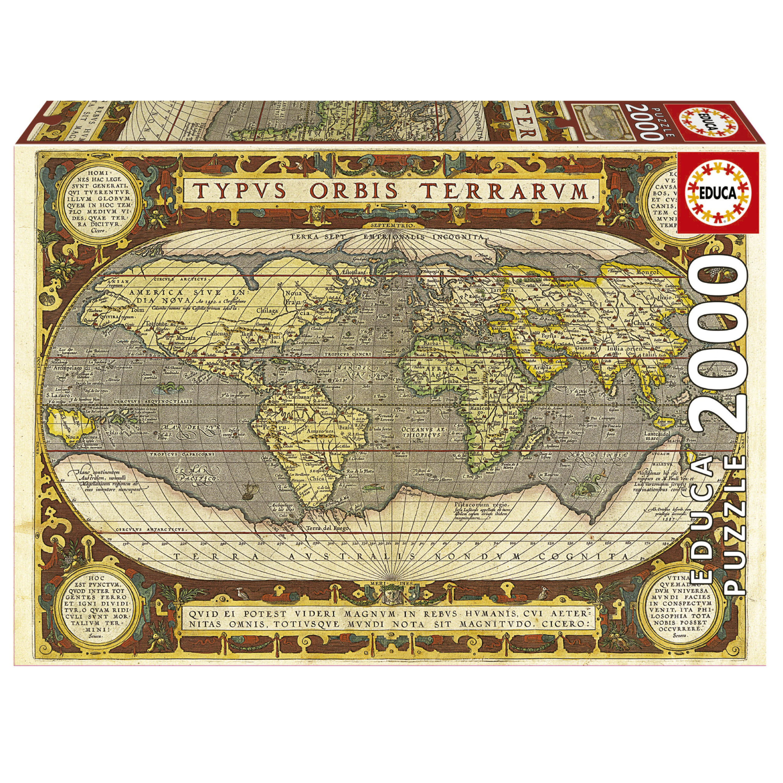 Educa - Pirates Map - 2000 Piece Jigsaw Puzzle - Puzzle Glue Included -  Completed Image Measures 37.75 x 26.75 - Ages 14+ (18008)
