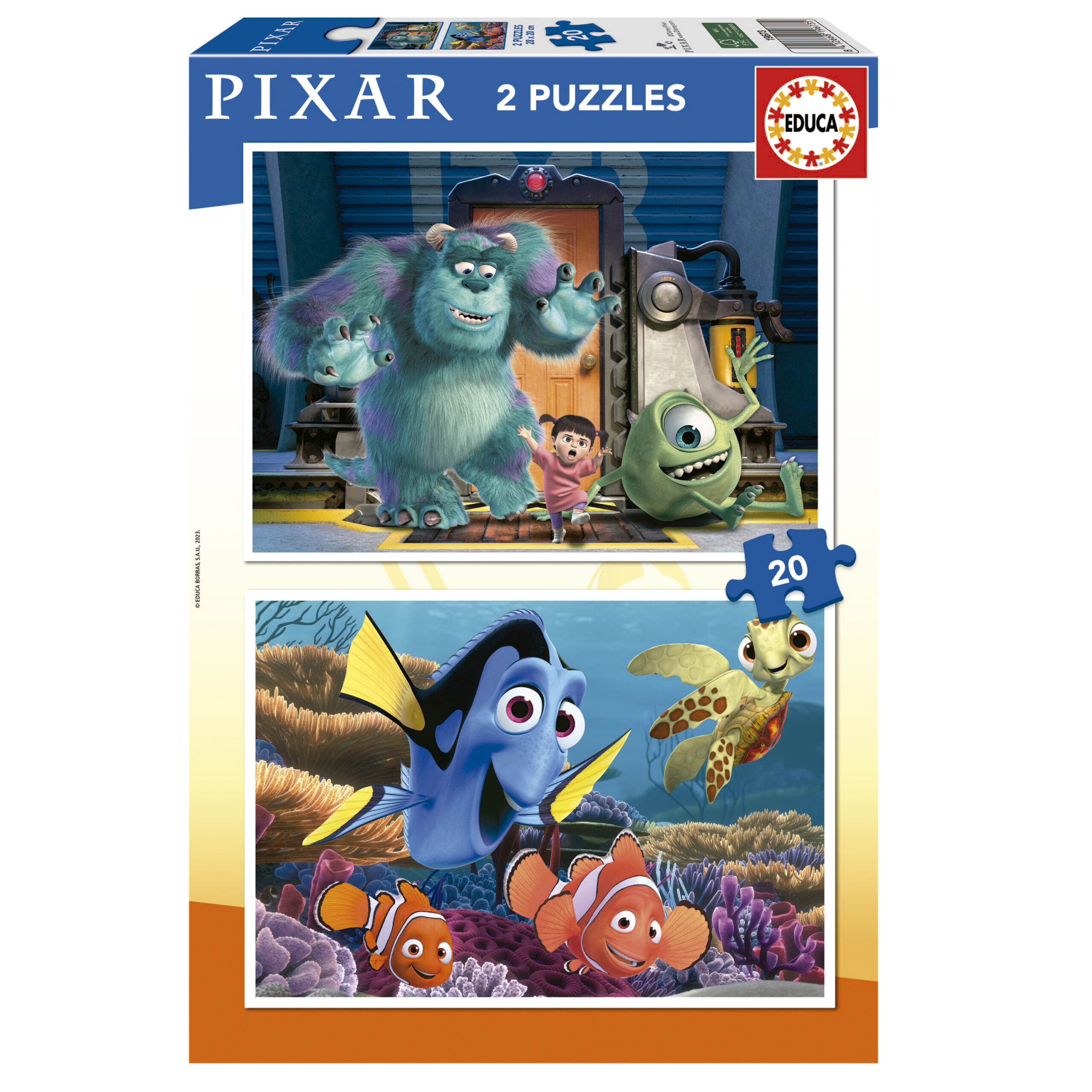 EDUCA - Disney Pixar - Puzzle multi 4 en 1 : Nemo - Monsters - Cars - Toy  Story - Cdiscount Jeux - Jouets