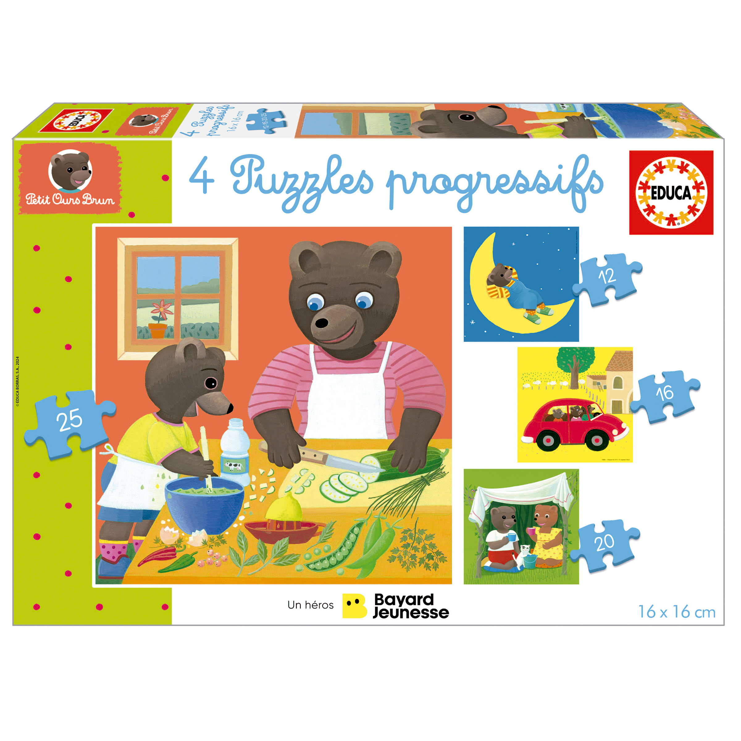 Puzzles Progressivos Petit Ours Brun 12+16+20+25