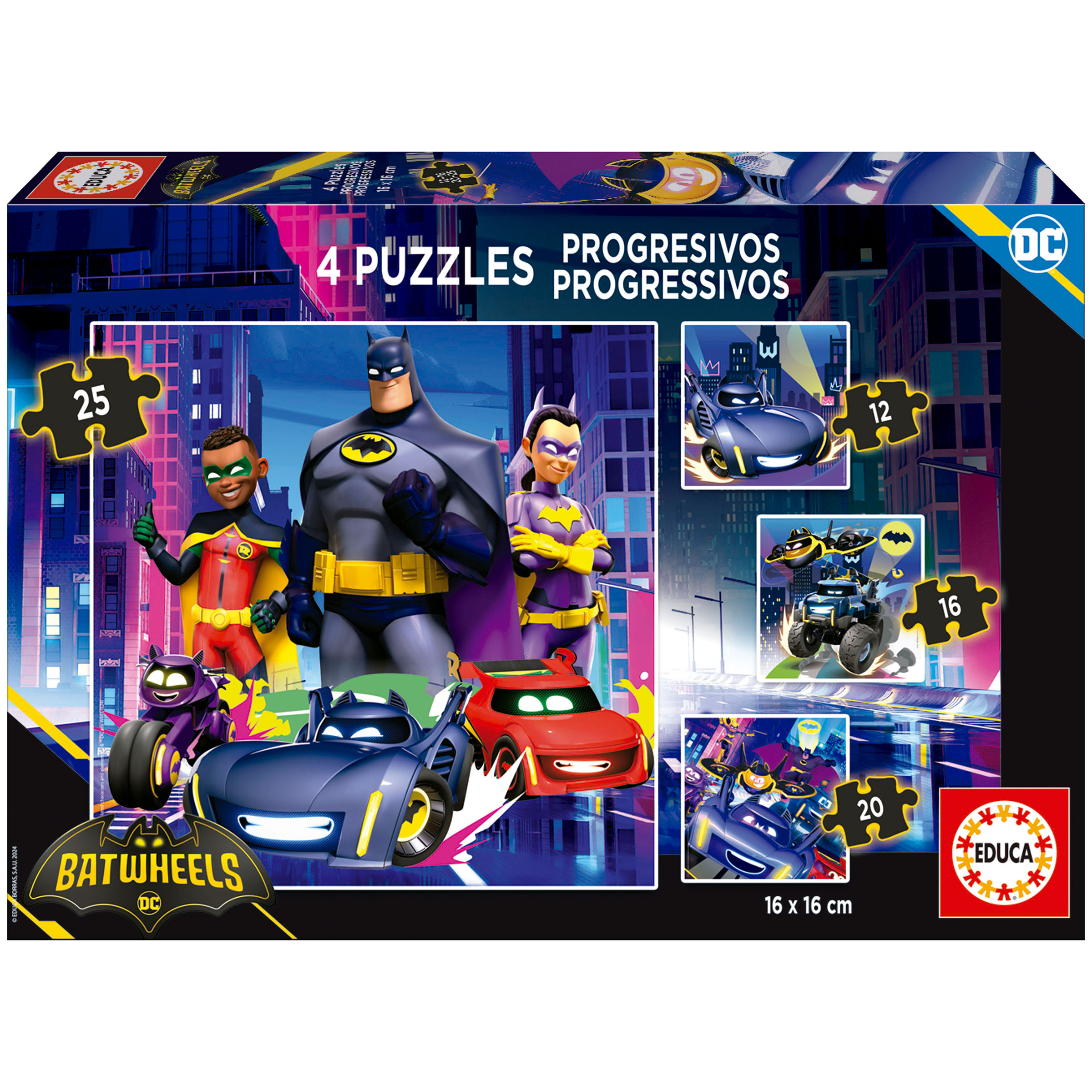 Puzzles Progressifs Batwheels 12+16+20+25