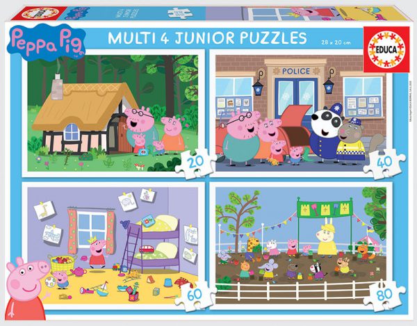 Multi 4 Junior Puzzles Peppa Pig 20+40+60+80 – Educa Borras